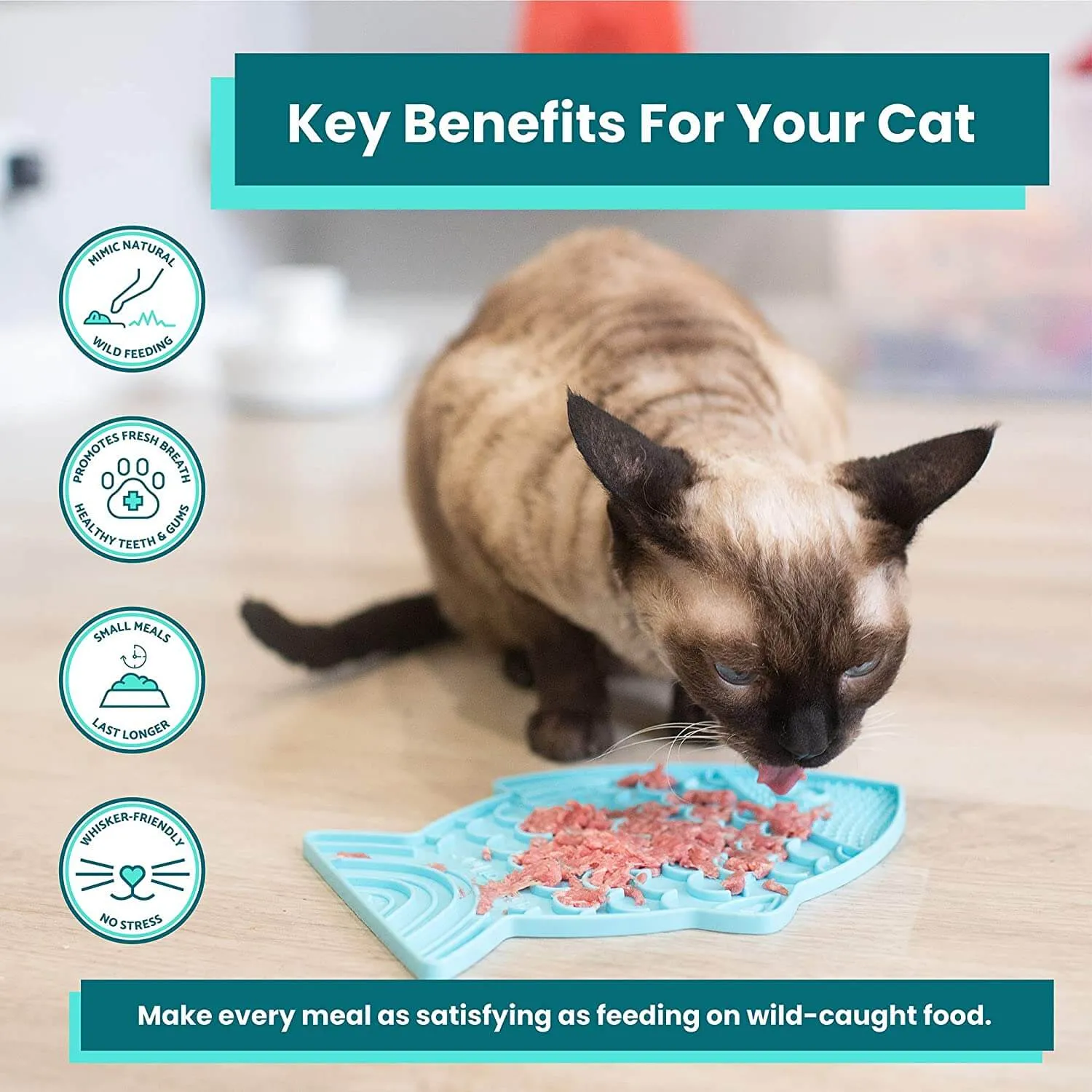 LickiMat Felix Slow Feeder Mat for Cats