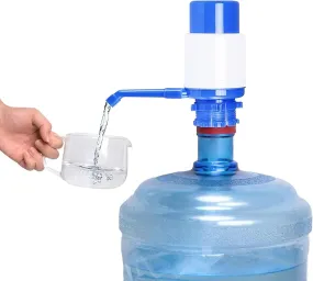 Manual Water Pump Dispenser For 19 liter Water Cans Large - Blue & White
