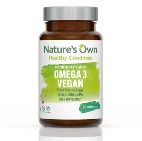 Nature's Own Omega 3 Vegan Supplement - 60 Capsules