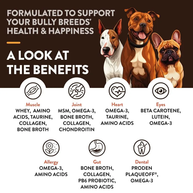 NaturVet Breed Specific Bully Breeds Soft Chews for Dogs