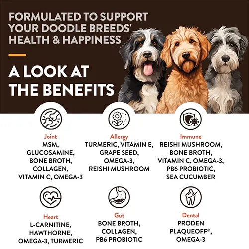 NaturVet® Breed Specific Doodle Breed Soft Chew Dog Treats 50ct