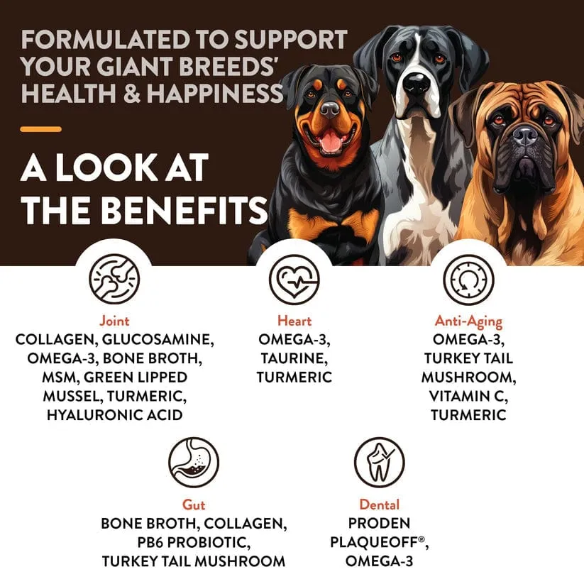 NaturVet Breed Specific Giant Breeds Soft Chews for Dogs