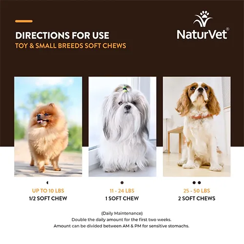NaturVet® Breed Specific Soft Dental Chew Bag Toy & Small Breed 60ct