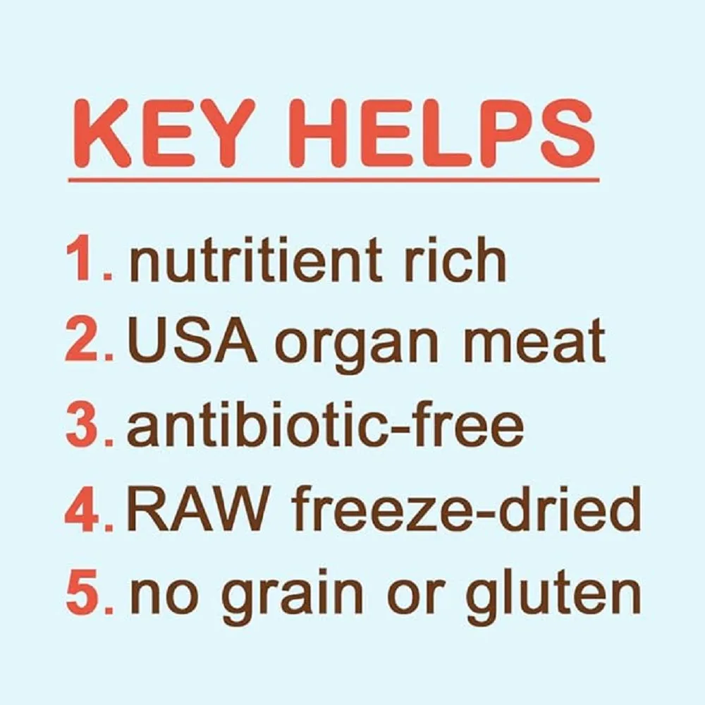 Organ Bites! Raw Organ Meat Treat for Dogs & Cats - Turkey Organs and Pumpkin and Coconut