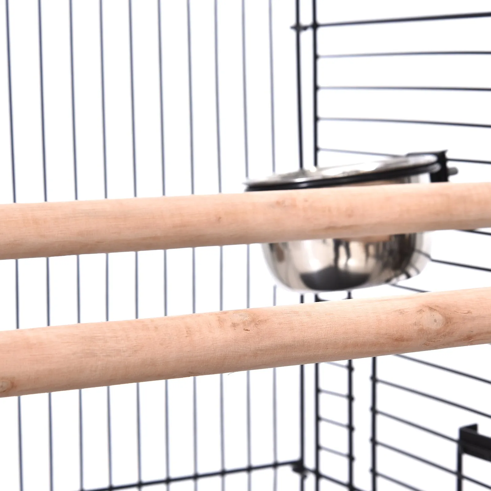 PawHut Large Metal Bird Cage Aviary Parrot Budgie Canary Pet With Stand&Wheels