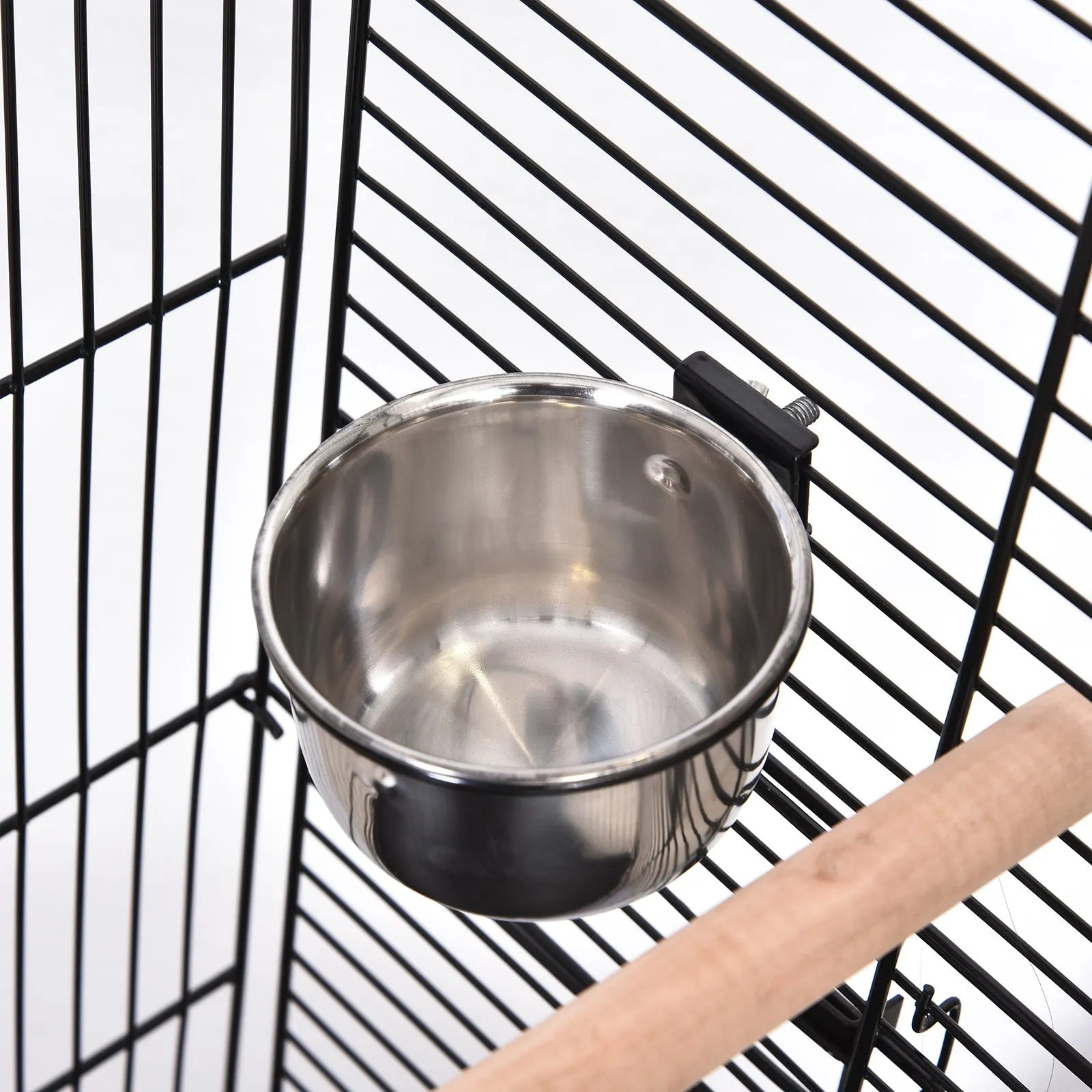 PawHut Large Metal Bird Cage Aviary Parrot Budgie Canary Pet With Stand&Wheels