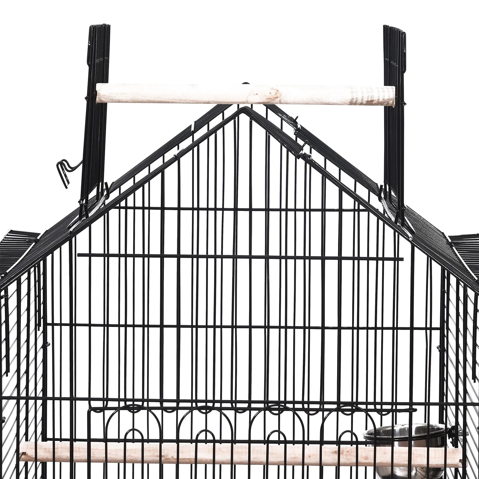 PawHut Large Metal Bird Cage Aviary Parrot Budgie Canary Pet With Stand&Wheels
