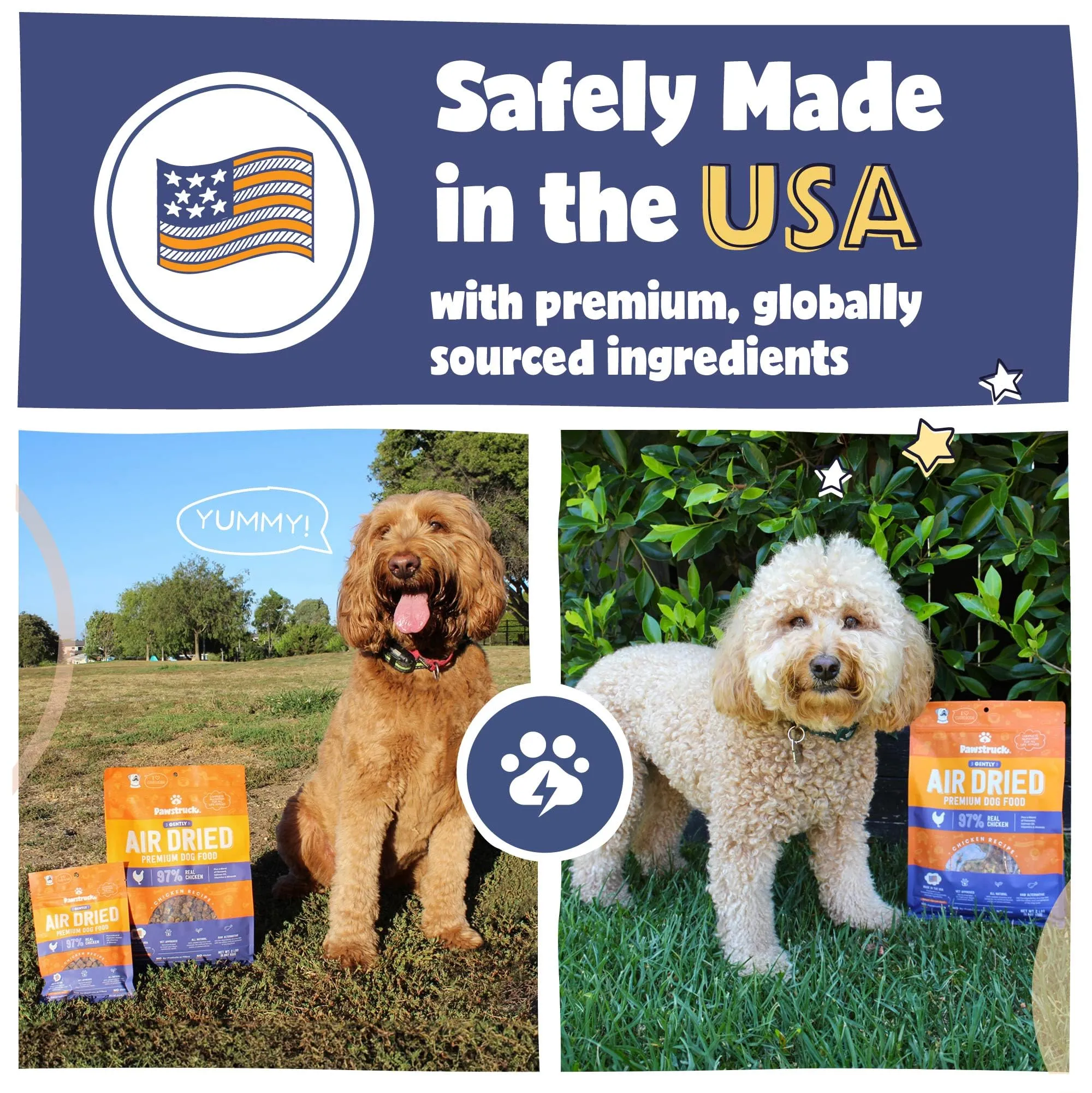 Pawstruck - Air Dried Premium Dog Food with Real Chicken - 2lb Bag