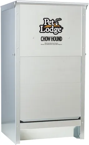 Pet Lodge CH25 Pet Feeder, 25 lb Volume, Galvanized Steel :EA: QUANTITY: 1