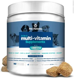 Pet Parents USA Dog Multivitamin 4g 90c- Omega 3 For Dogs   Glucosamine for Dogs   Dog Probiotics   MSM for Dogs, Multivitamin for Dogs, Dog Vitamins   Dog Immunity, Vitamins For Dogs & Puppy Vitamins