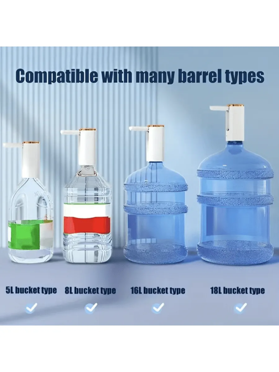 Portable Rechargeable Electric Water Bottle Pump USB Rechargeable Automatic