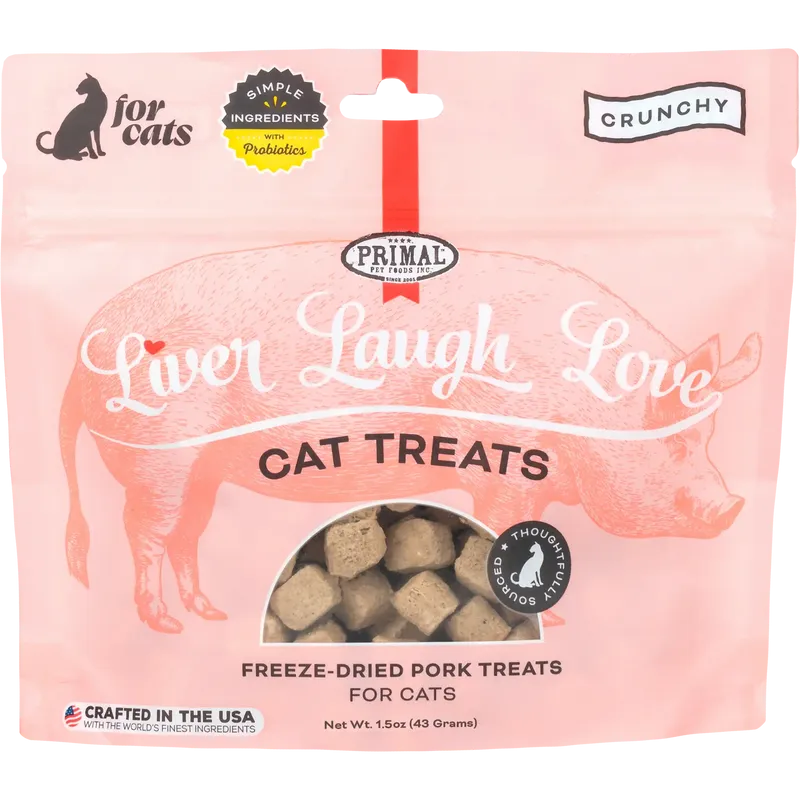 Primal Liver Laugh Love Freeze Dried Pork Cat Treats
