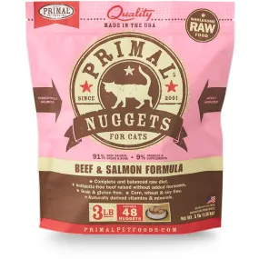 Primal Raw Cat Beef & Salmon 3 lbs