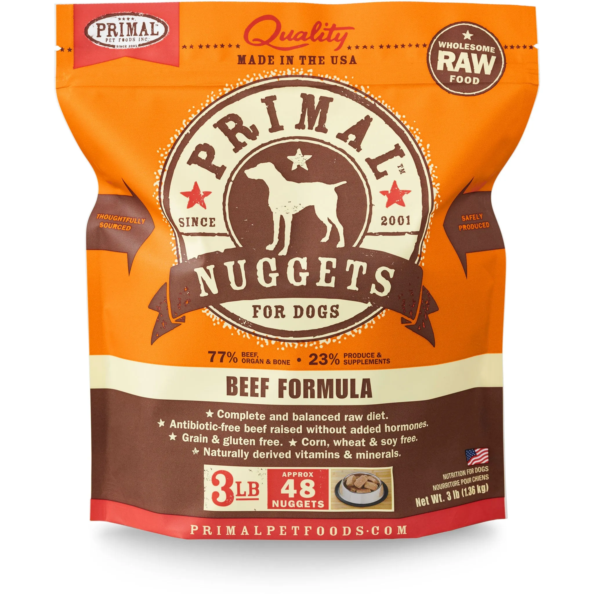 Primal Raw Dog Beef 3 lbs