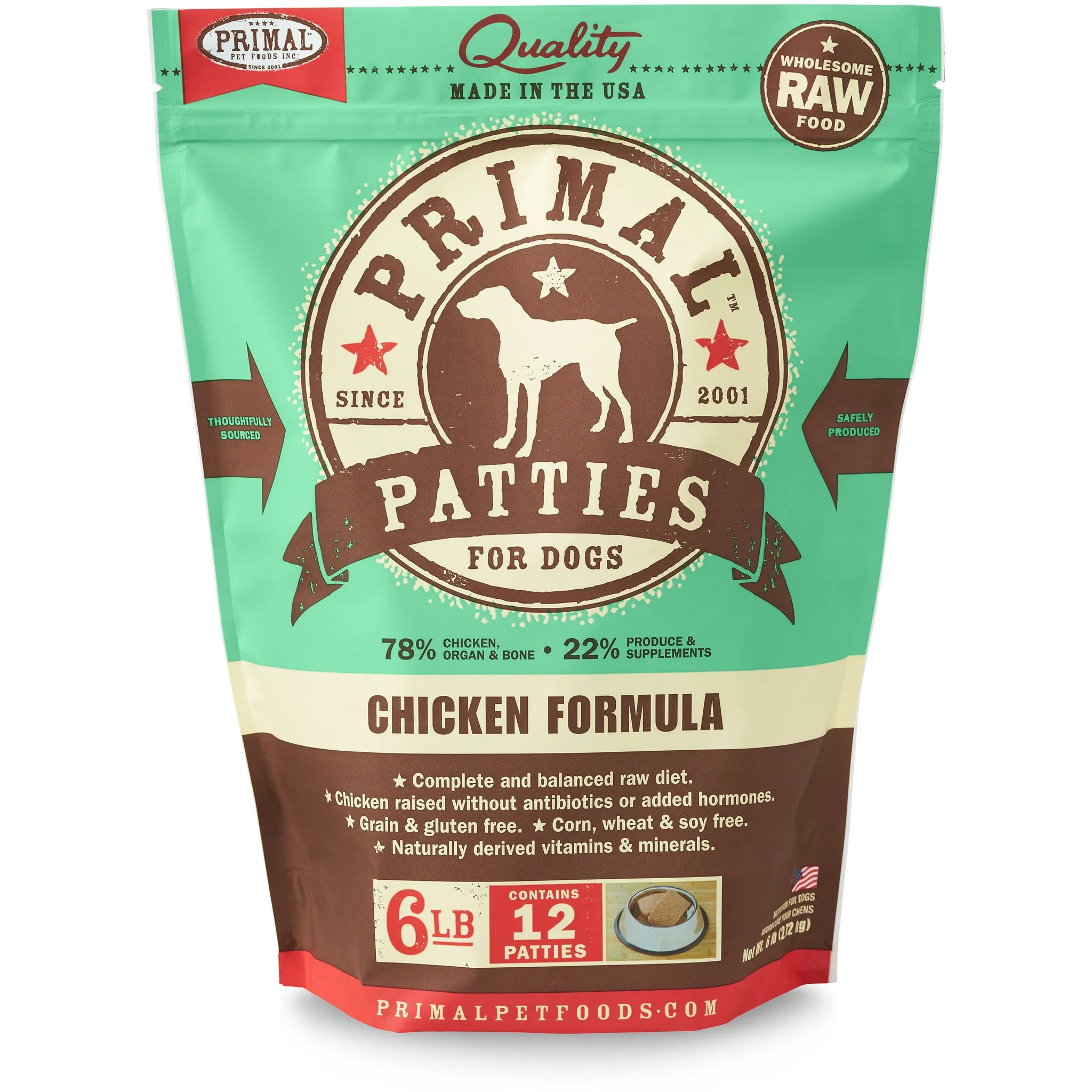 Primal Raw Dog Chicken 6 lbs