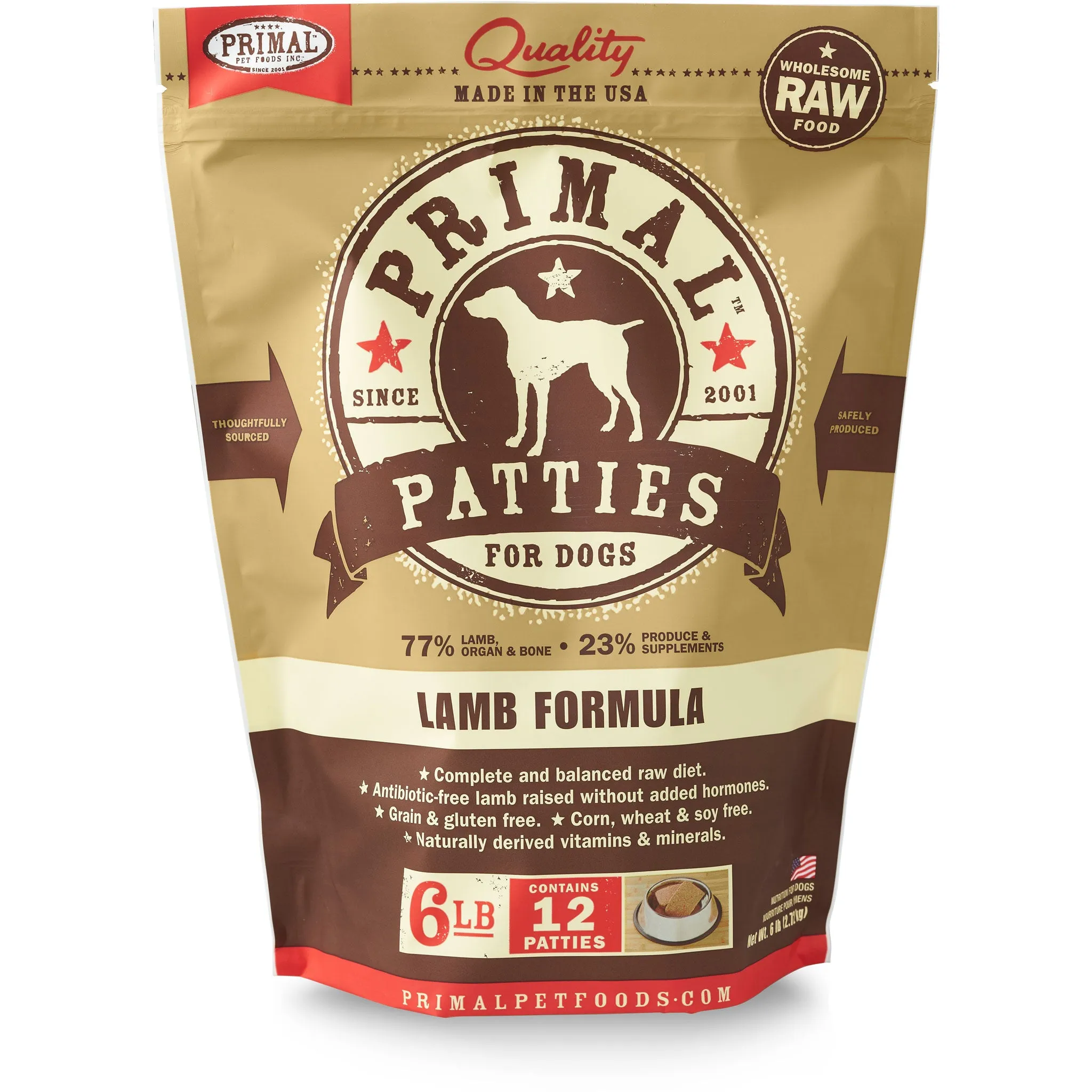 Primal Raw Dog Lamb 6 lbs