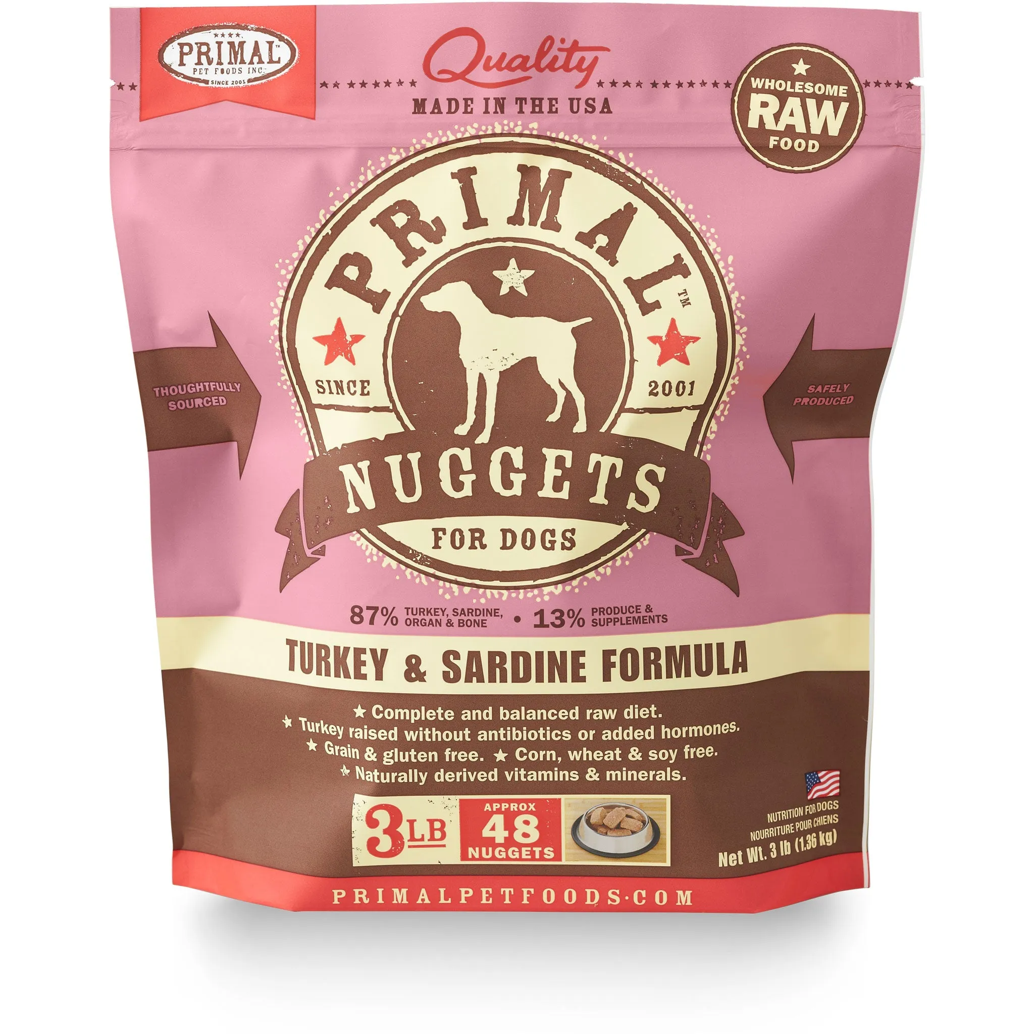 Primal Raw Dog Turkey & Sardine 3 lbs