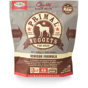 Primal Raw Dog Venison 3 lbs