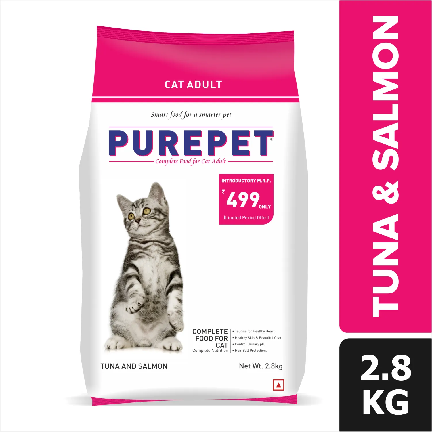 Purepet Tuna & Salmon and Seafood Adult Cat Dry Food Combo