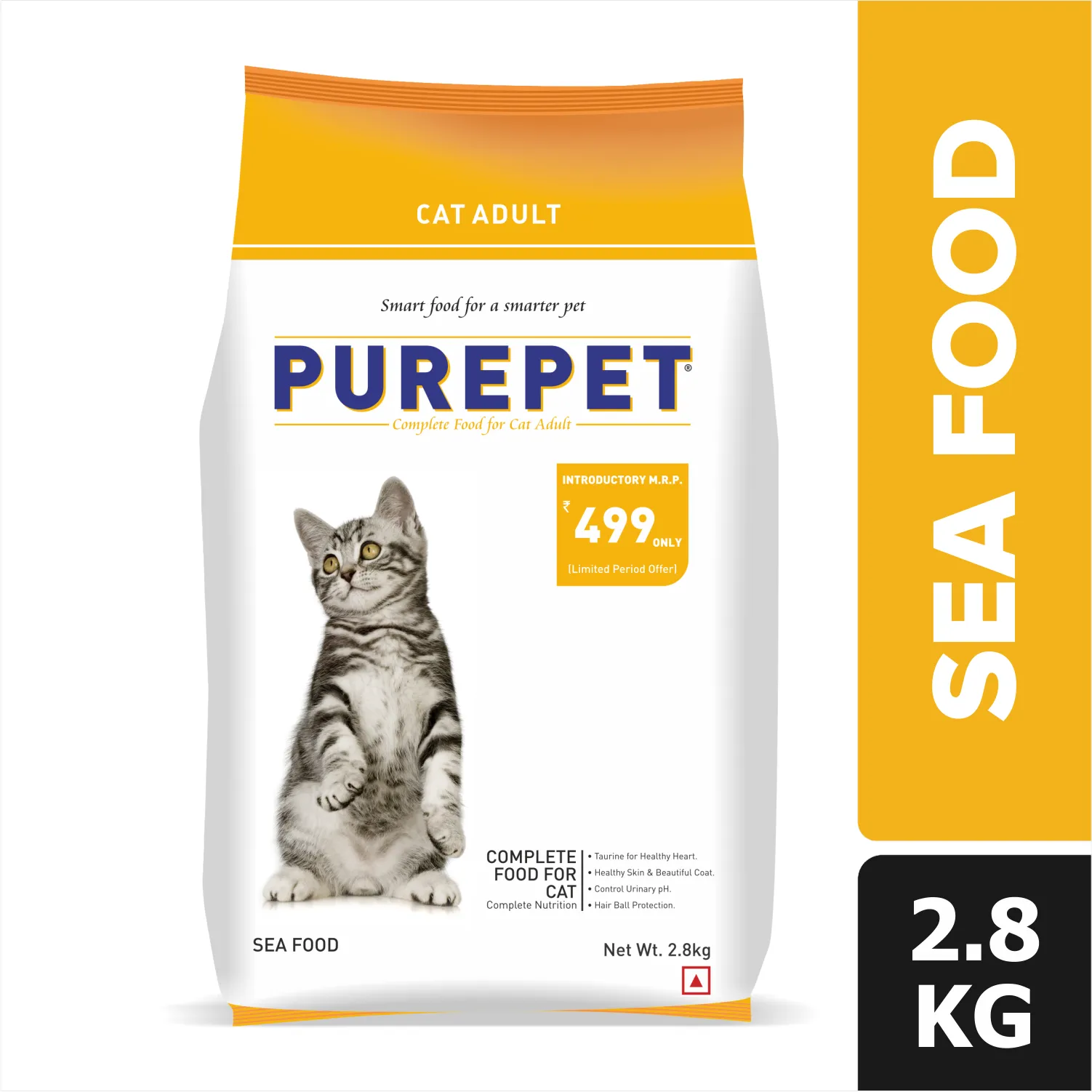 Purepet Tuna & Salmon and Seafood Adult Cat Dry Food Combo