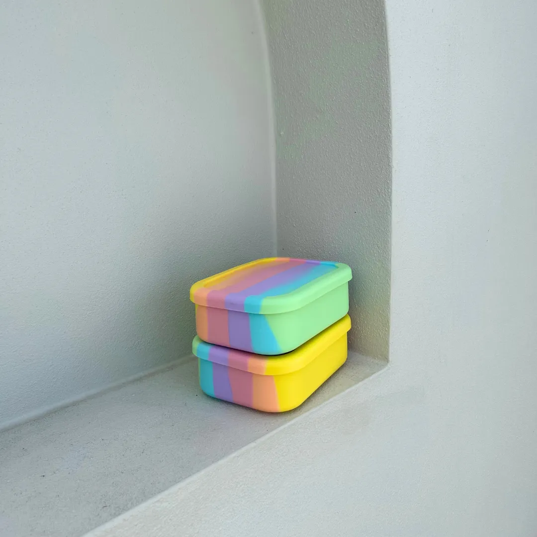 Rainbow Rectangle Silicone Container