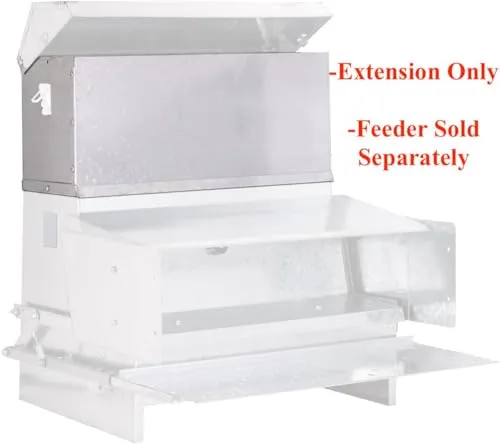RentACoop Automatic Metal Treadle Feeder - Outdoor Use, Rainproof - Suitable for Chicken, Bantams, Poultry, Pheasants, Ducks, and Fowl