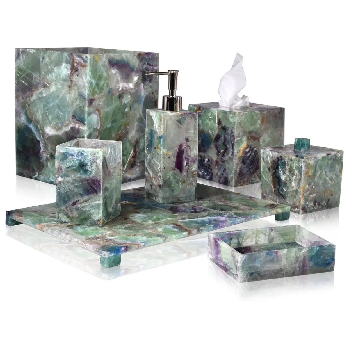 Taj Fluorite Bath Accessories by Mike   Ally