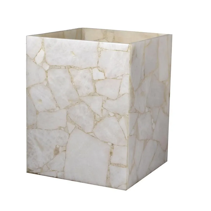Taj Milky White Quartz Bath Accessories by Mike   Ally