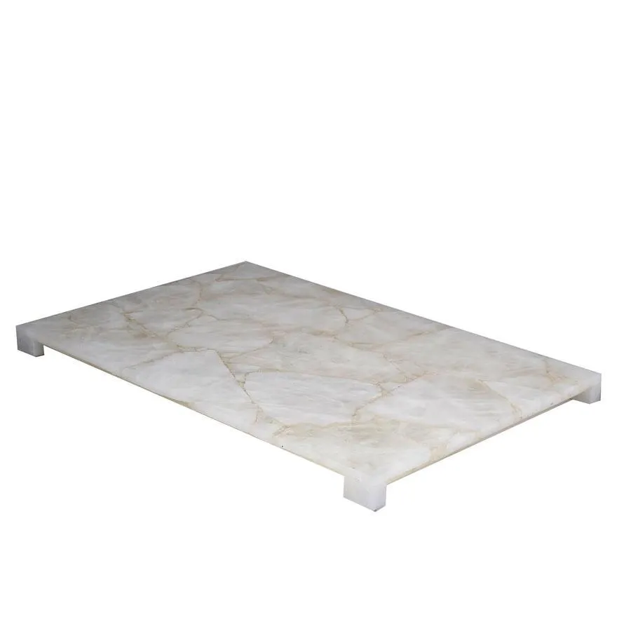 Taj Milky White Quartz Bath Accessories by Mike   Ally