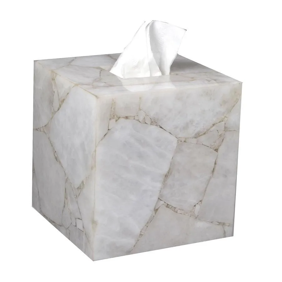 Taj Milky White Quartz Bath Accessories by Mike   Ally