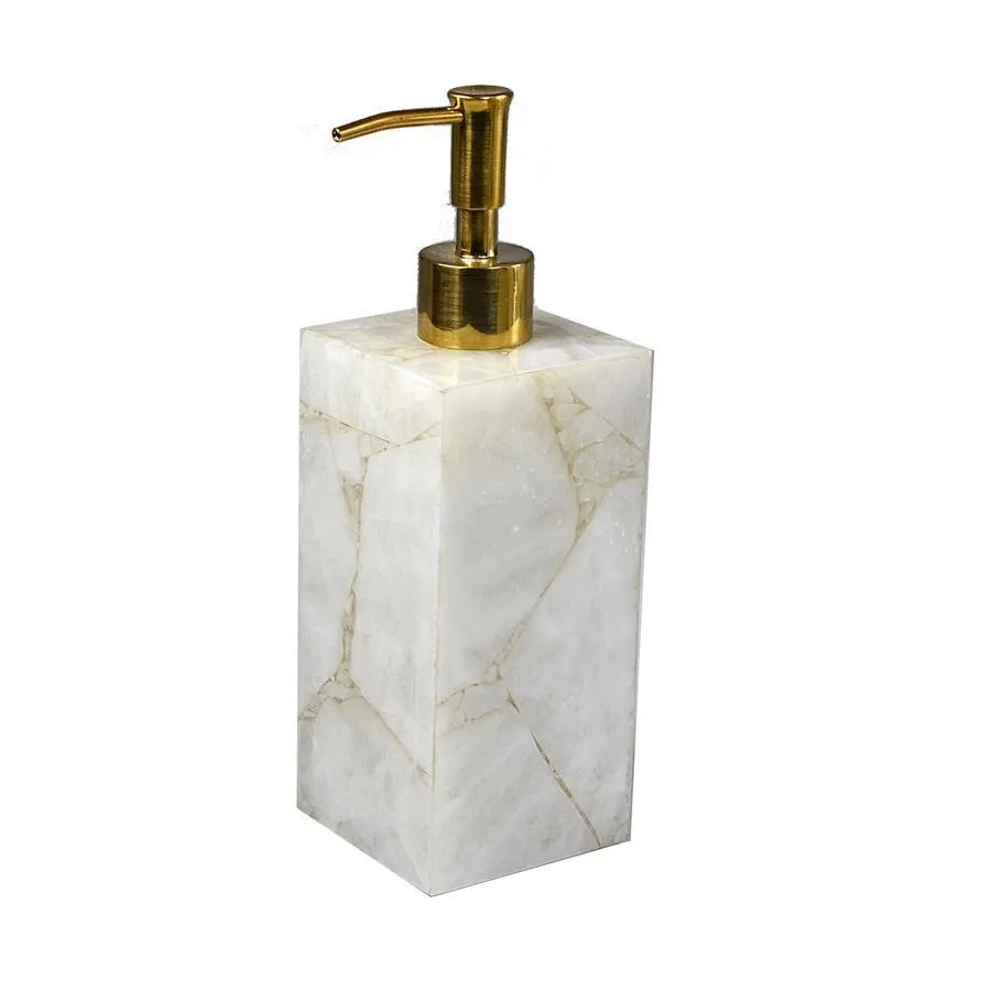 Taj Milky White Quartz Bath Accessories by Mike   Ally