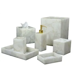 Taj Milky White Quartz Bath Accessories by Mike   Ally