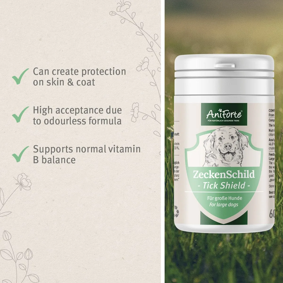 Tick Shield for Dogs - 60 Capsules