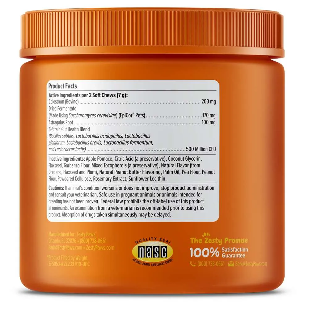 TRIAL SPECIAL 25% OFF (1 per order): Zesty Paws Aller-Immune Bites Peanut Butter Dog Chews Trial Pack 10ct