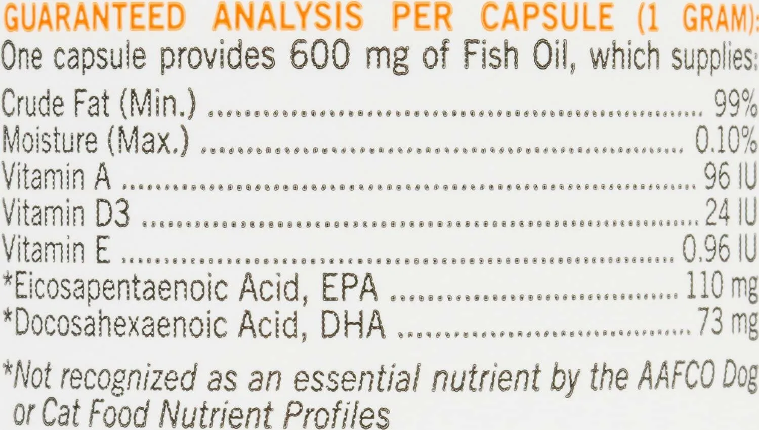Triglyceride Omega Supplement for Small Dogs & Cats