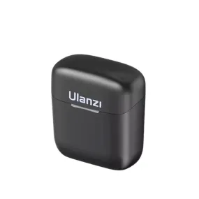 Ulanzi J11 Wireless Lavalier Lapel Microphone with Lightning / USB-C Connector, Charging Case, 65ft Transmission Distance Plug & Play for Mobile Devices (Black)