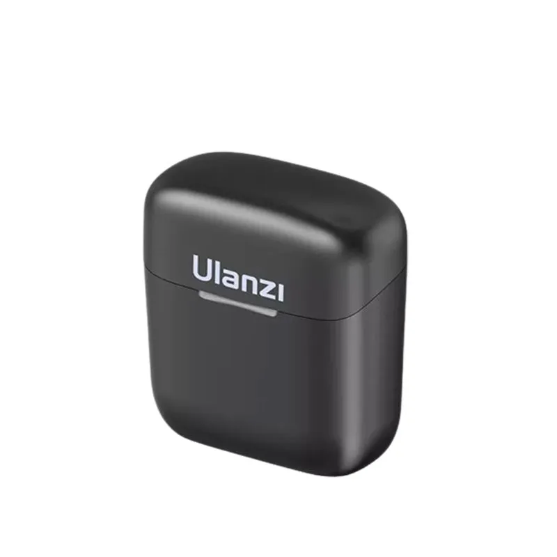 Ulanzi J11 Wireless Lavalier Lapel Microphone with Lightning / USB-C Connector, Charging Case, 65ft Transmission Distance Plug & Play for Mobile Devices (Black)