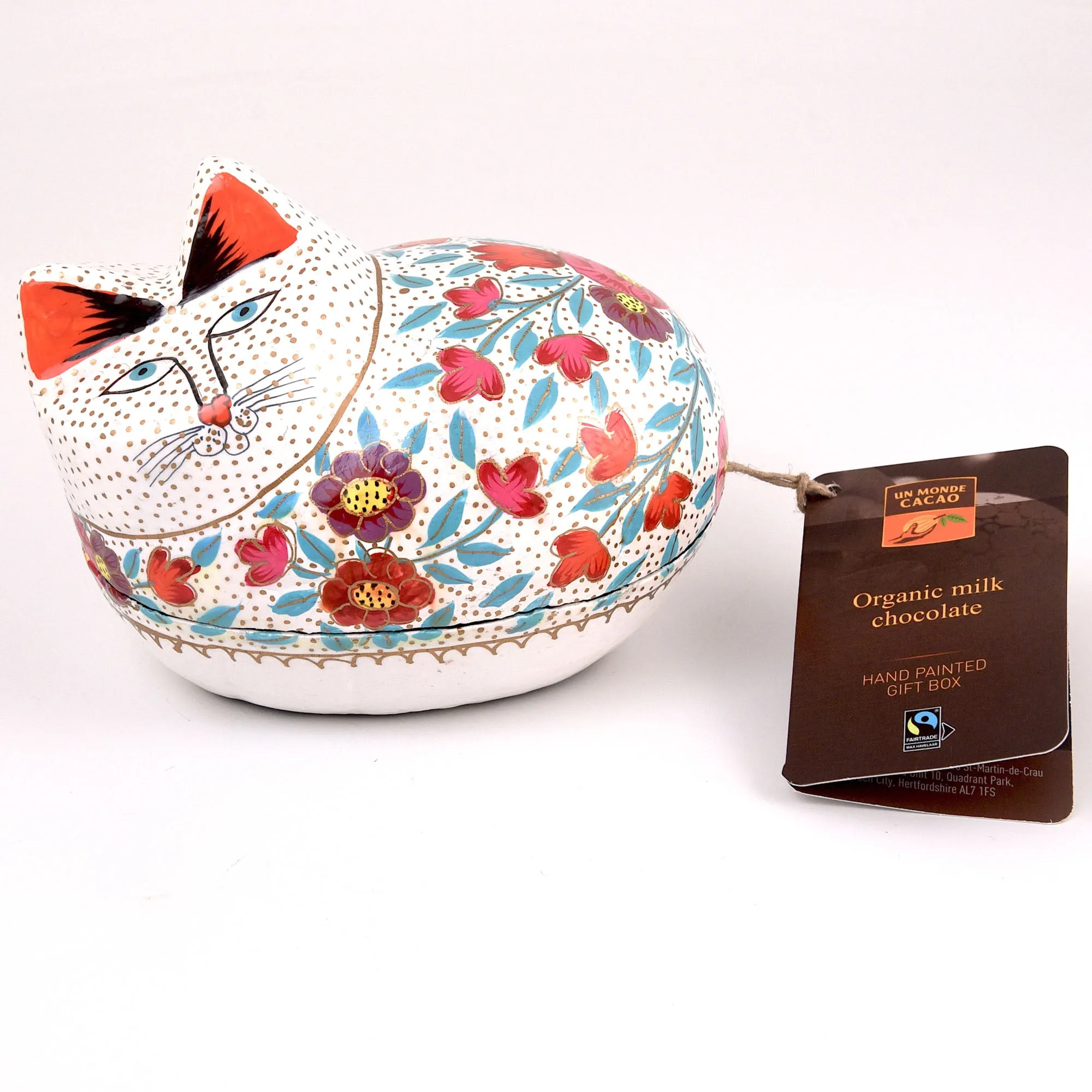 Un Monde Cacao Organic Milk Chocolate Cat Box 110g