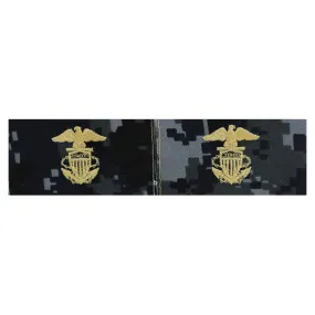 USNSCC / NLCC - Instructor Collar Device on Blue Digital Embroidered