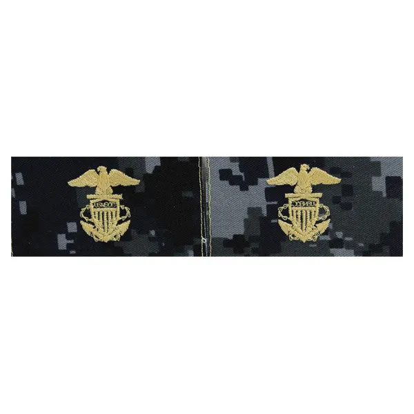 USNSCC / NLCC - Instructor Collar Device on Blue Digital Embroidered